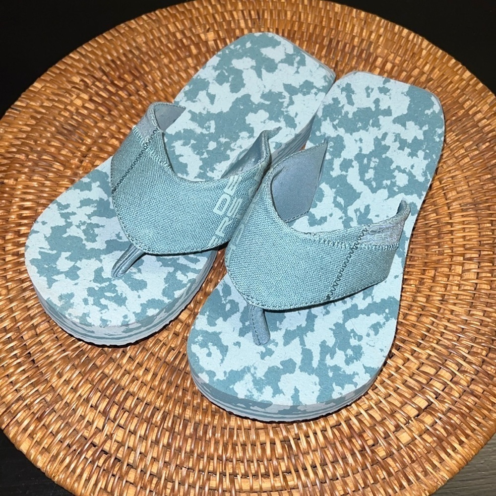 Deckers Lab Ko-Z Flip Flop Sandals Blue Camo 1131000 Womens‎ 6 Mens 5